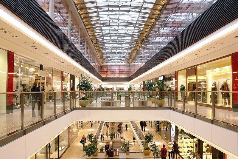 View of a a shopping mall