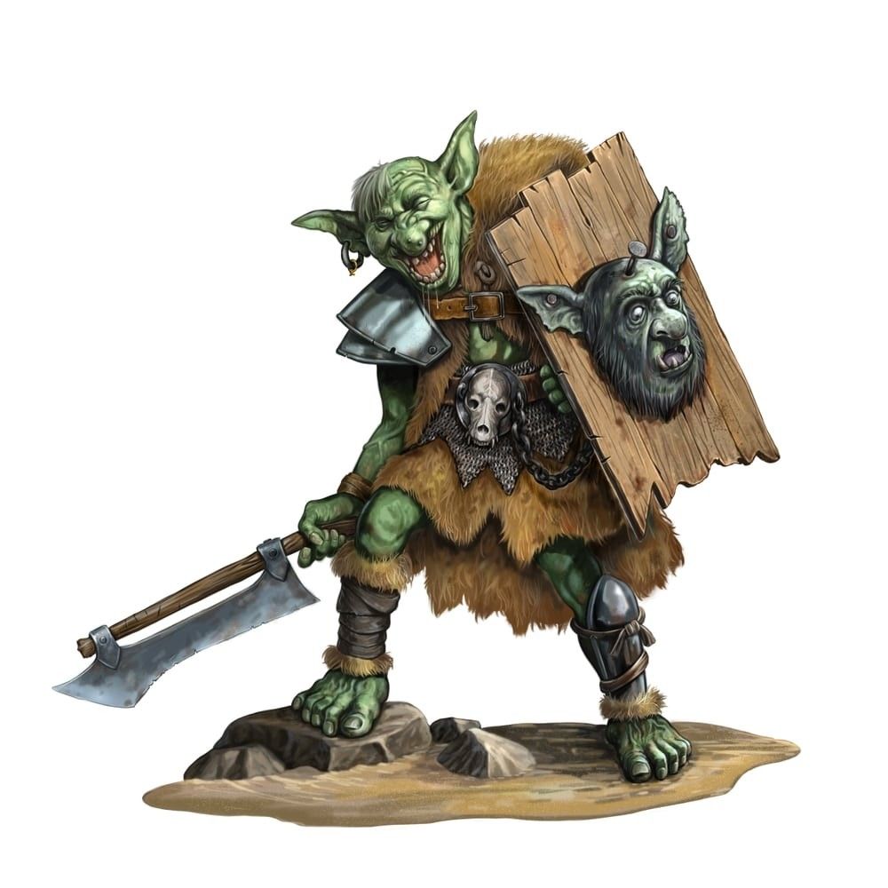Fantasy illustration of Goblin with sword