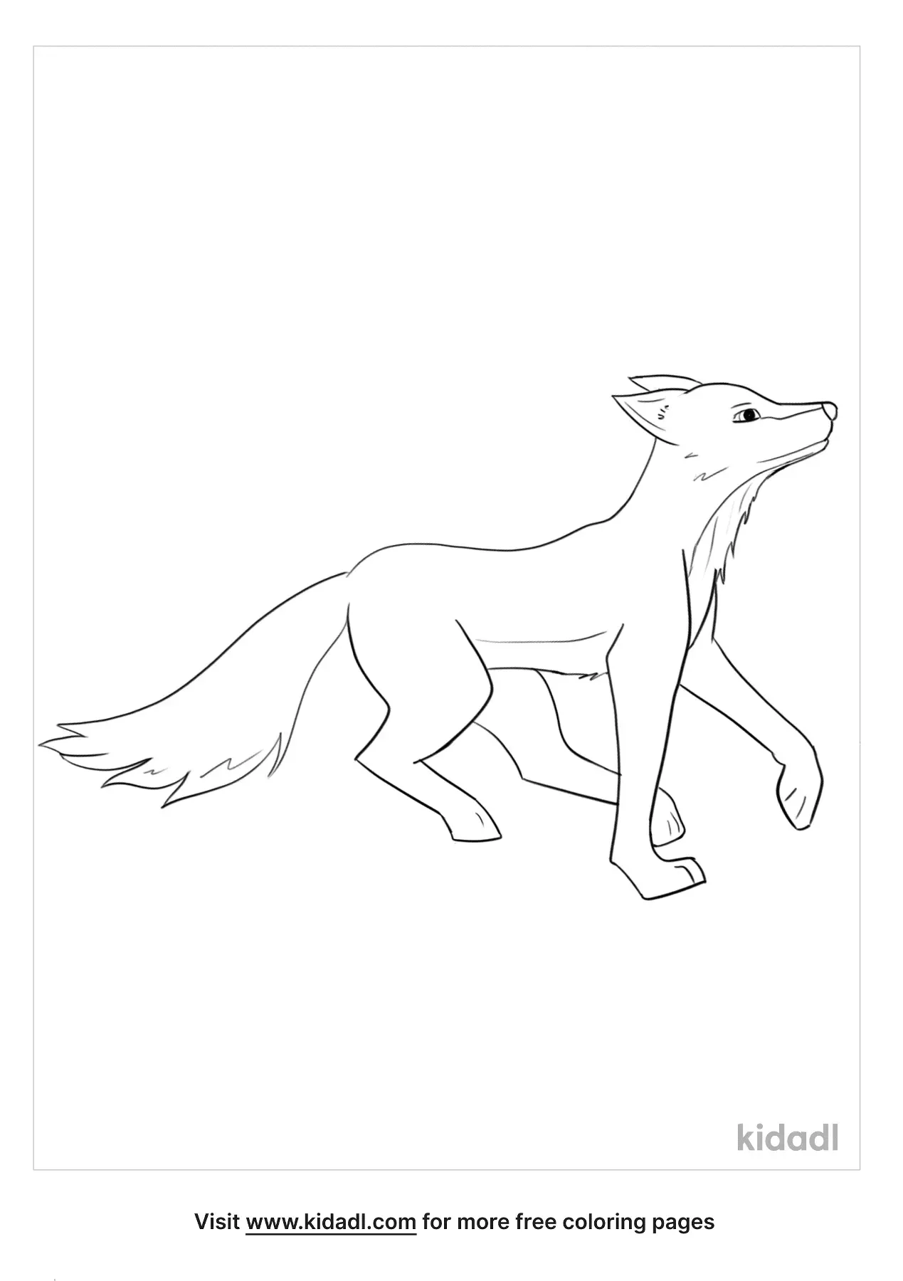 Anime Wolf Coloring page Printable