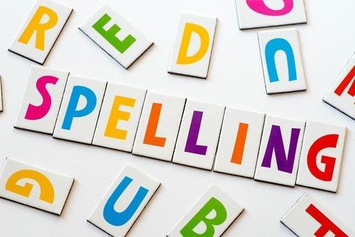 Colorful letters of the word spelling.