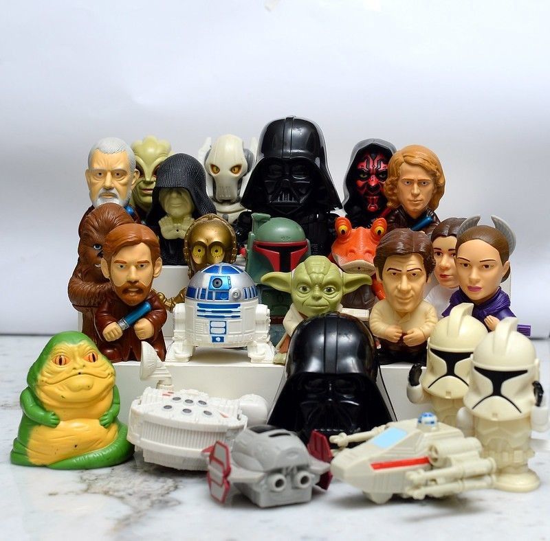 Star Wars movie figurines by  Burger King children menu toys.