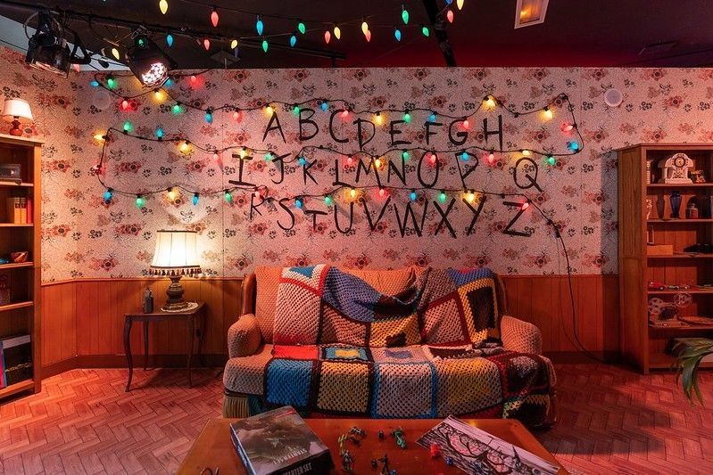 Living room of Joyce in Stranger Things a set up at Pop-up store