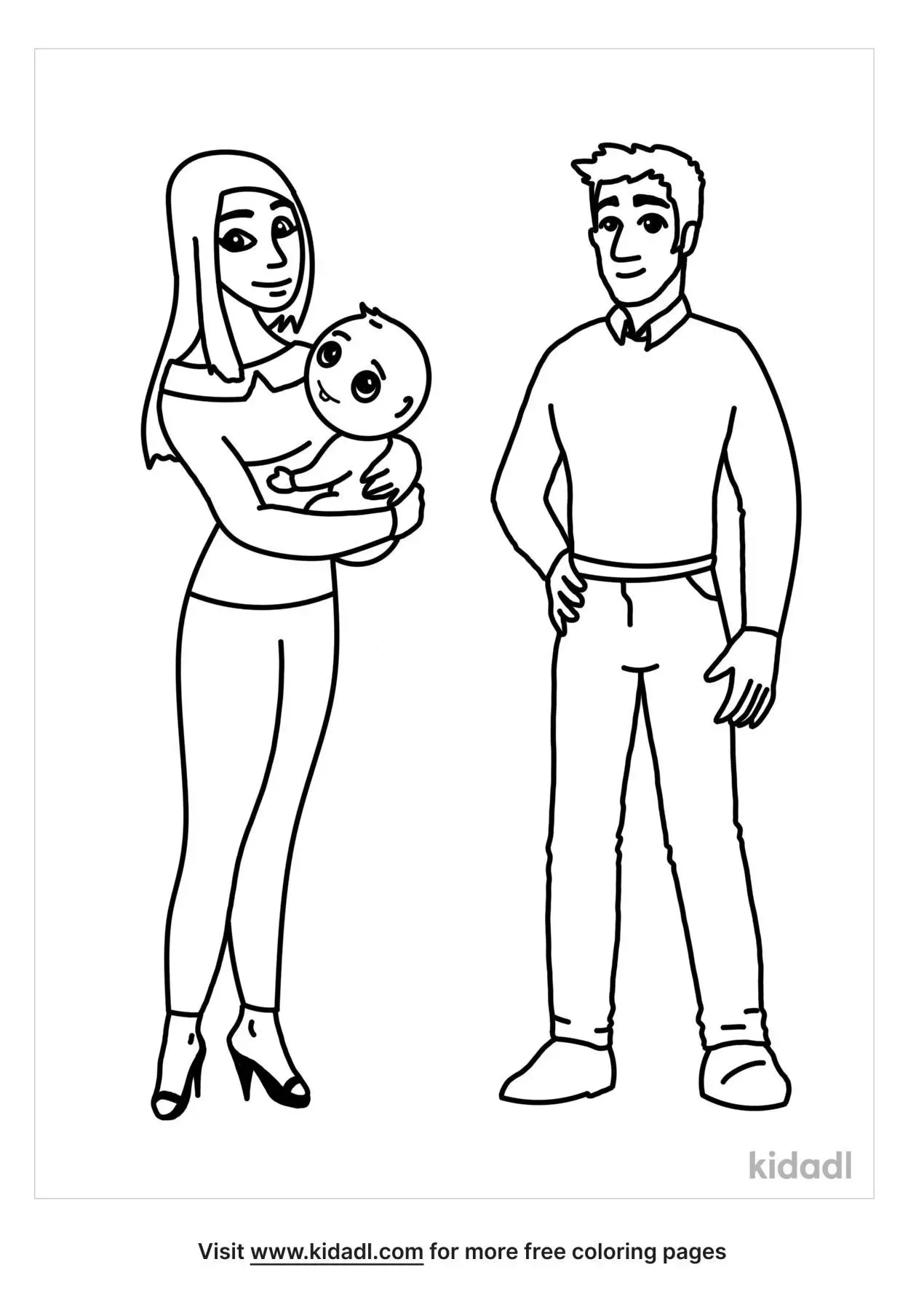 free-uncle-and-aunt-with-a-child-coloring-page-coloring-page