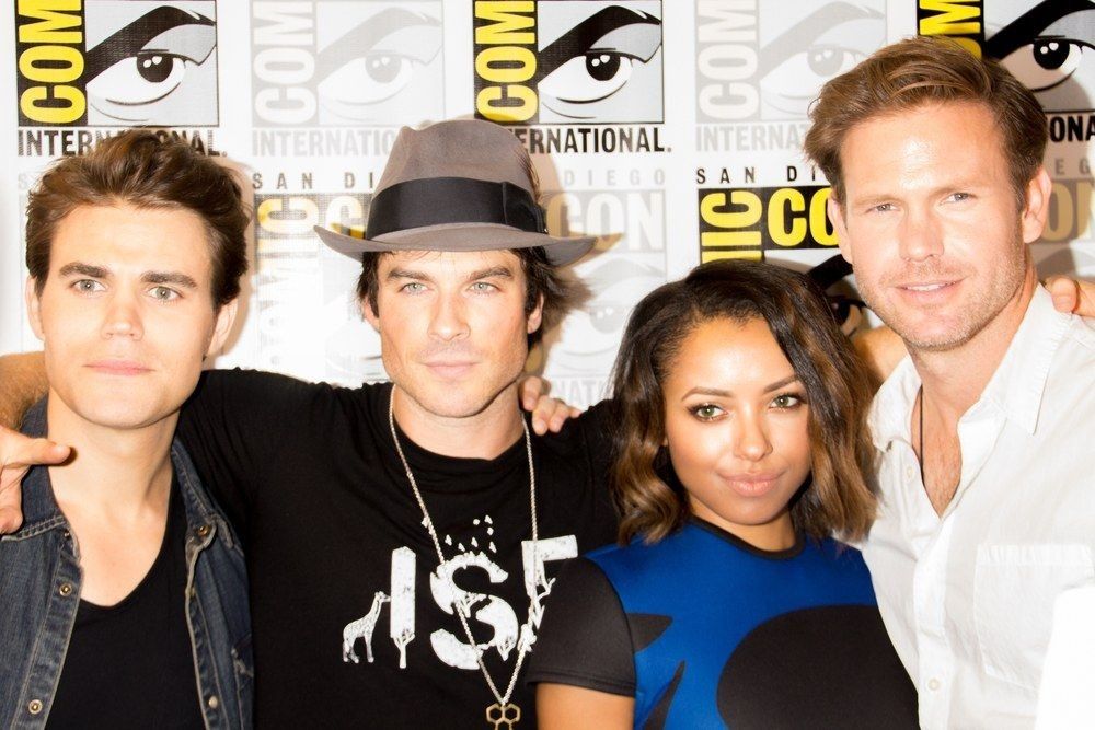 Paul Wesley, Ian Somerhalder, Kat Graham, and Matthew Davis of The CW’s Vampire Diaries.