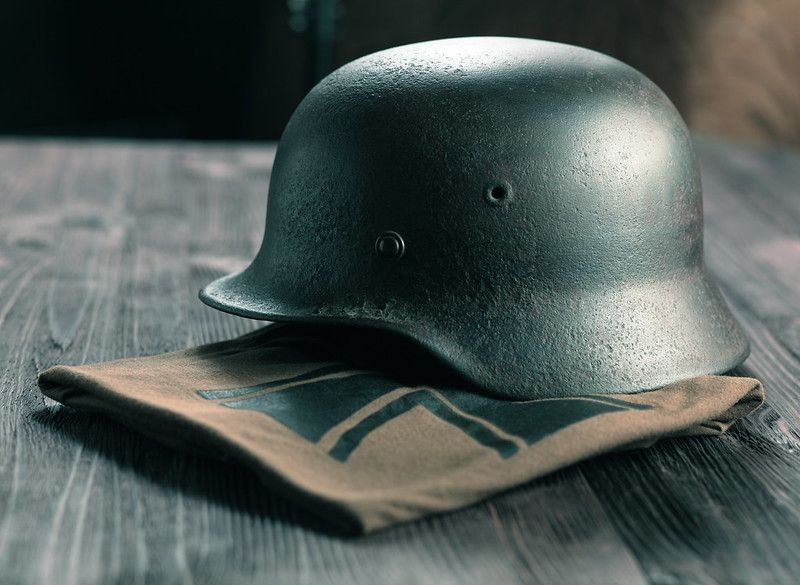 Rusty german army helmet from second world war
